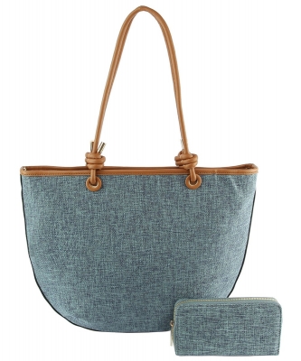 Linen Canvas 2-in-1 Shopper CMS0311W DENIM